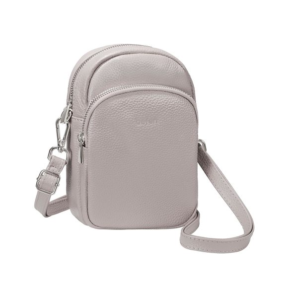Genuine Leather Small Bee Grey Crossbody Phone Bag Cross Body :o) - Picture 1 of 6